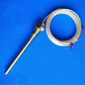 

PT100 Thermocouple Probe Platinum Thermistor Waterproof Oil Proof Temperature Sensor G1/2 Thermocouple Temperature Probe L 200mm