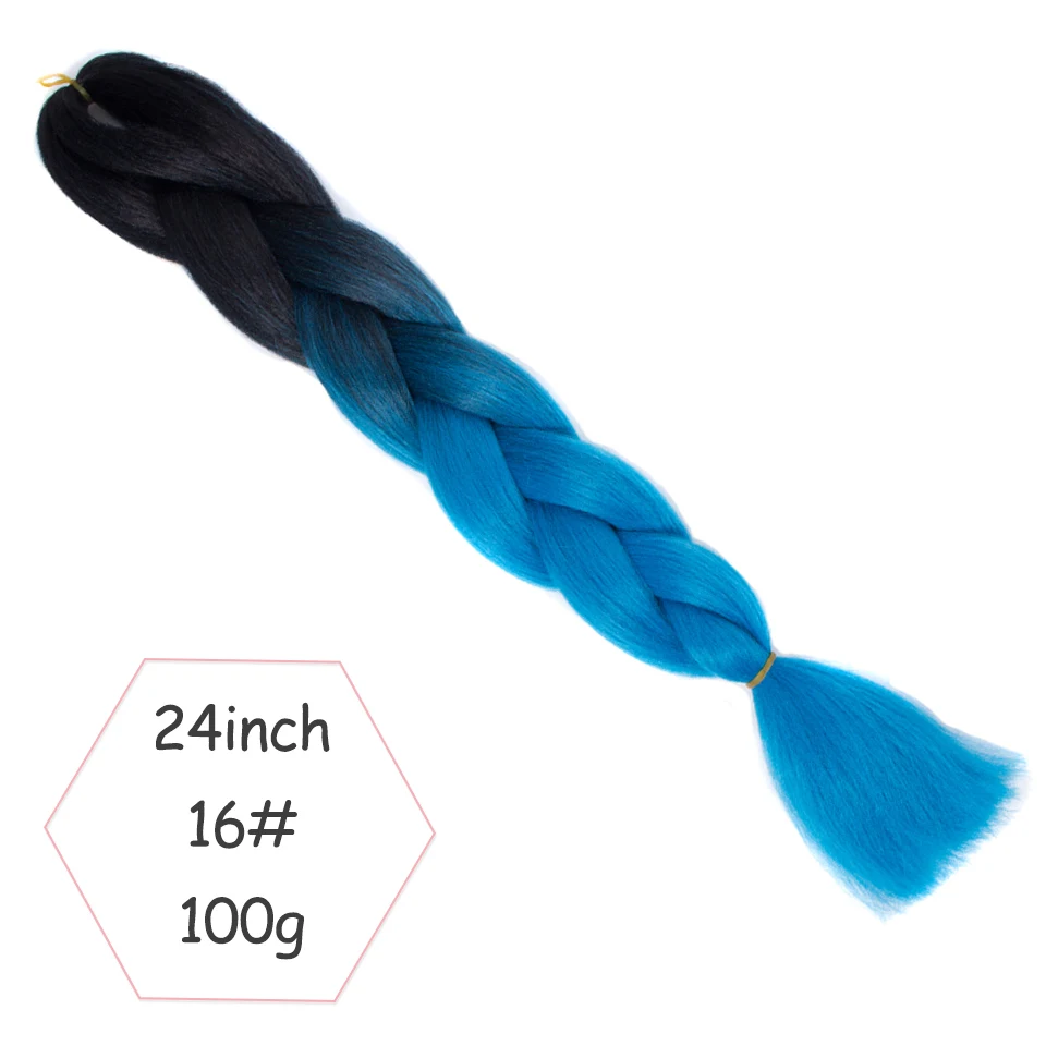 Xtrend фиолетовый Омбре плетение волос выражений 2" 100 г большие синтетические косы крючком волокна волос 10 шт. термостойкие - Цвет: T1B/613
