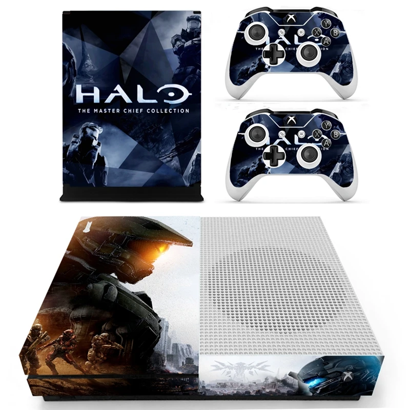 

HOMEREALLY For Xbox one s Skin HALO 5 Custom PVC HD Sticker Cover for Xbox One Slim Console and 2 Controller Skin Accessory