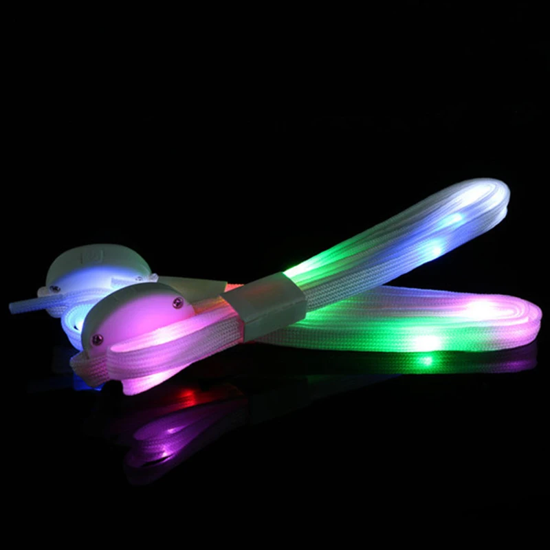 1 Pair LED Luminous Shoelace Hip Hop Skating LED Colorful Luminescence
