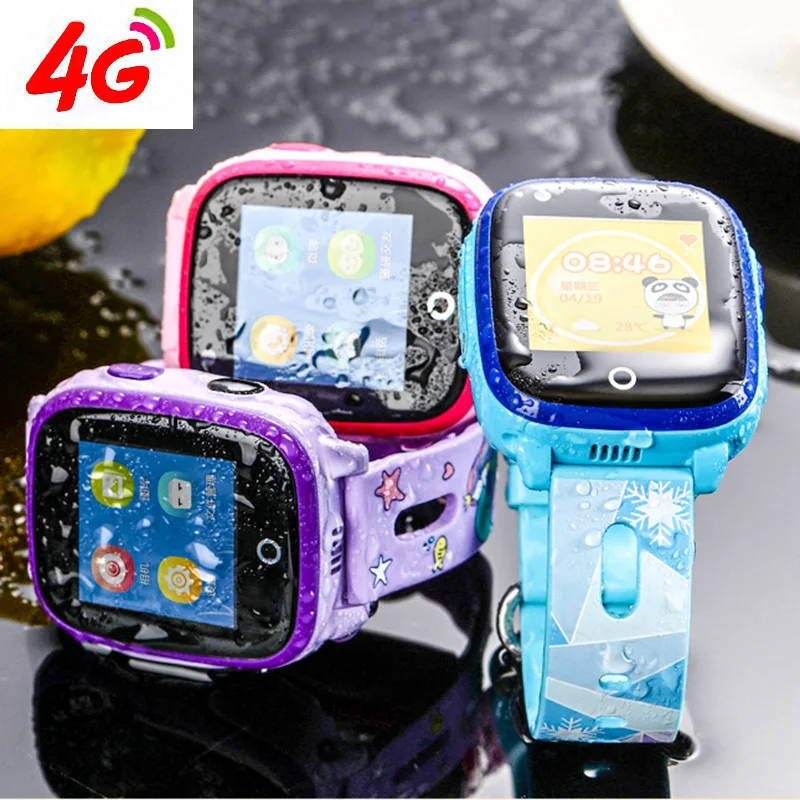  Newest 4G Android 6.0 GPS+LBS Precise Location IP67 Waterproof Sim Card Call Phone Smartwatch Kids 