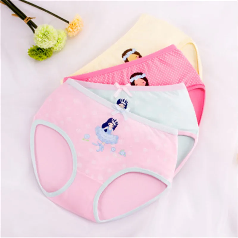 2Pcs/Lot Cartoon Girls Panties Children Underwear Kids Shorts Briefs