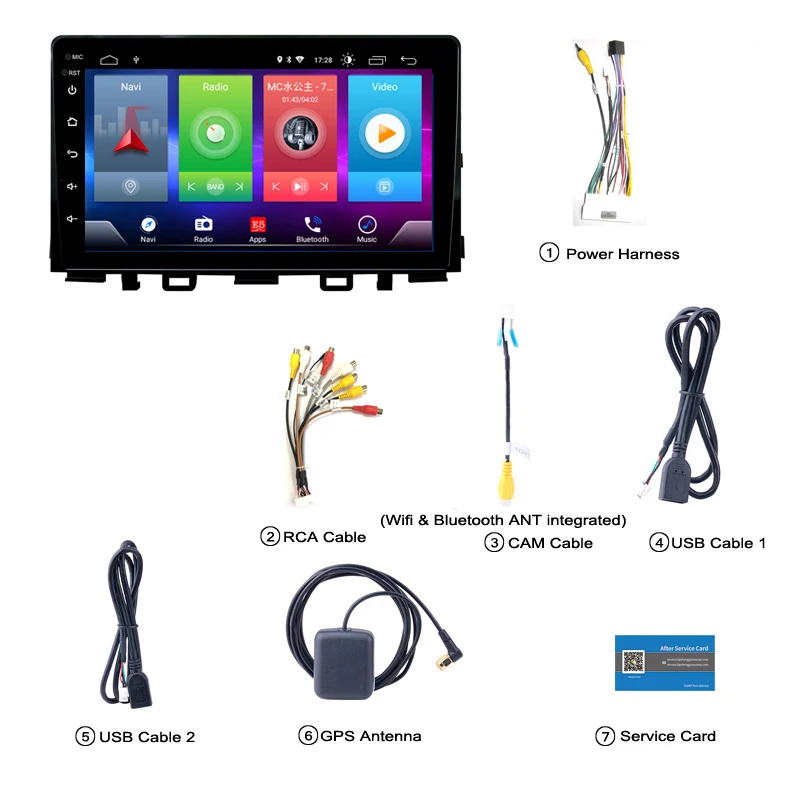 

Full Touch Screen Car Android 8.1 Radio Player For KIA RIO 2017 2018 DSP GPS Navigation Video Multimedia Built In Bluetooth