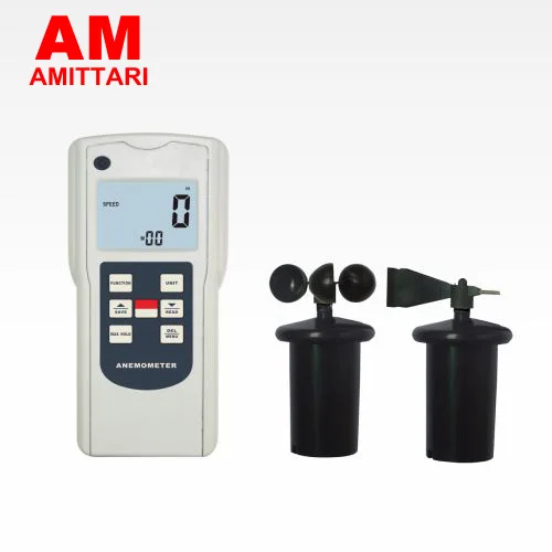 

Brand Genuine AMITTARI Split type Multi Functional Anemometer Wind air speed direction temperature level volume Wave height