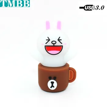 

2020 Top Fashion Flash Disk Usb Stick 3.0 Cup Happy Kenny Rabbit Drives Mini Pendrive 128g 32g 8g 16g 64g 4gb Memory Drive Gifts