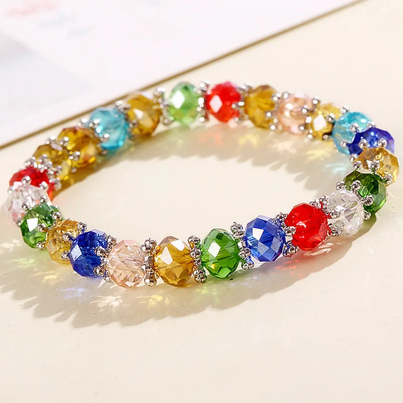 

Vintage Cutting Candy Color Crystal Bracelets For Women Girls Best Friends Famous Brand Charm Bracelet Jewelry 2017 Pulseras