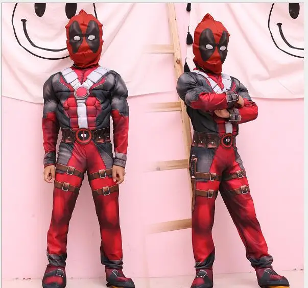 Deadpool Cosplay Costume for Boys Party Dress Deadpool Costume