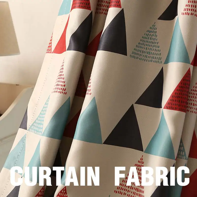 Curtain Fabric Red Новинки Topfinel современные роскошные шторы для гостиной спальни плотные шторы в детекую Шторы тюль с рисунками геометрическими - Цвет: Curtain Fabric Red