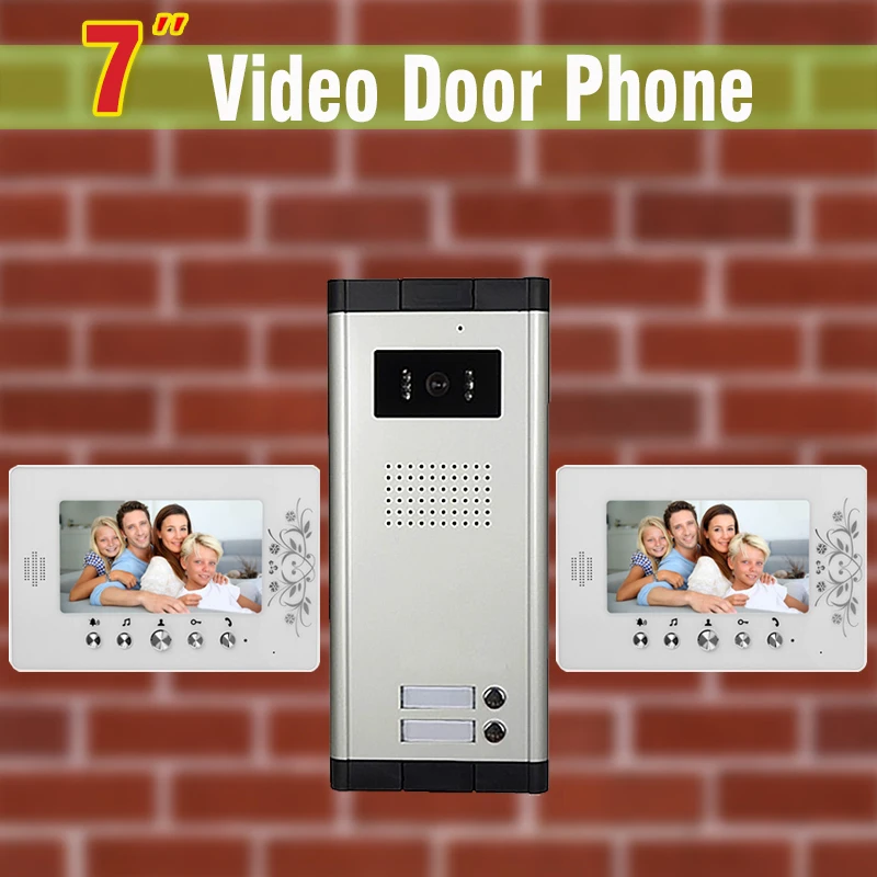 7\ monitor 2 units Apartment Video Door Phone Intercom System night vision Camera for apartments video Door bell Intercom 7\ monitor 2 units Apartment Video Door Phone Intercom System night vision Camera for apartments video Door bell Intercom