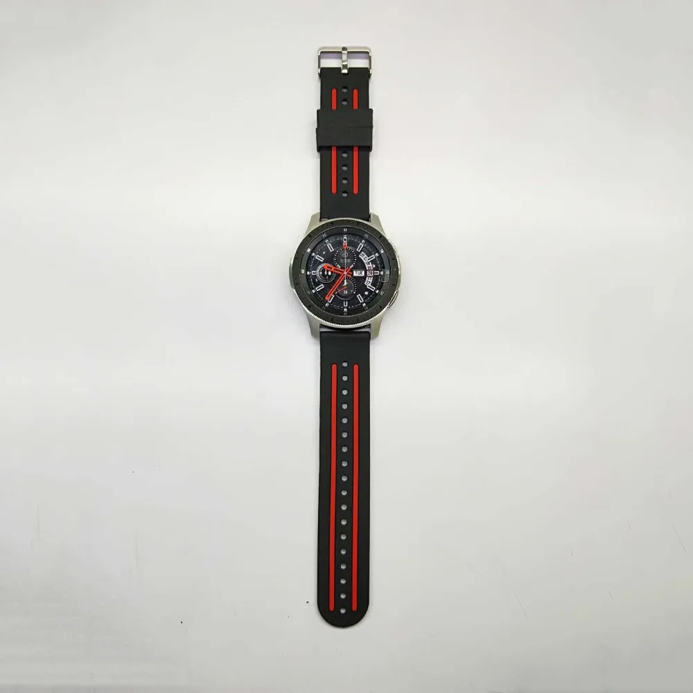 AKBNSTED 20 мм 22 сменный силиконовый ремешок для Samsung Galaxy Active Watch 42 46 Amazfit Bip Pace