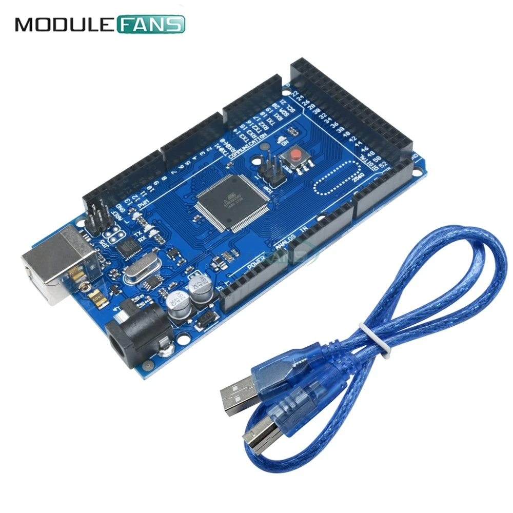MEGA2560 MEGA 2560 R3 ATMEGA16U2 ATMEGA2560 ATMEGA2560-16AU Board For Arduinio USB Cable 5V Replace ATMega8U2