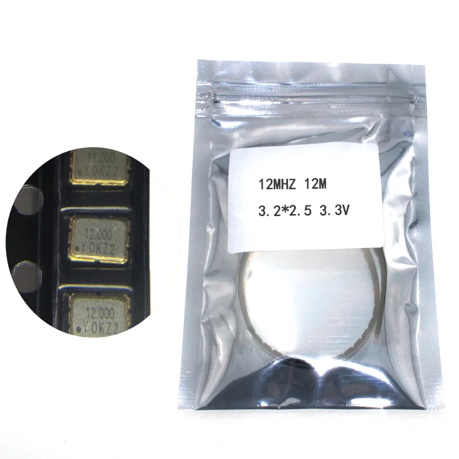 

10pcs SMD 3225 active crystal oscillator OSC 12MHZ 12M 3.2*2.5 3.3V 25PPM