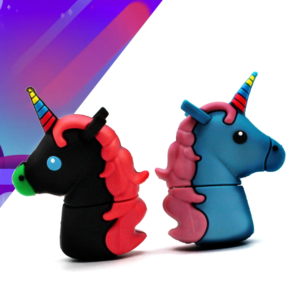 Dr. памяти rainbow Unicorn U диск мультфильм USB Flash Drive 4 г 8 г 16 г 32 г 64 г флешки милый Pen Drive 4 цвета Рождественский подарок