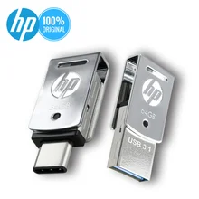 Новое поступление HP usb флеш-накопитель 32 Гб 64 Гб 128 ГБ cle usb 128 go OTG Type C USB3.1 DIY логотип DJ музыкальная ручка-накопитель дропшиппинг
