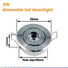 20 шт./лот люменов 1 Вт/3 Вт без затемнения/затемнения светодиодные светильники Алюминий Материал