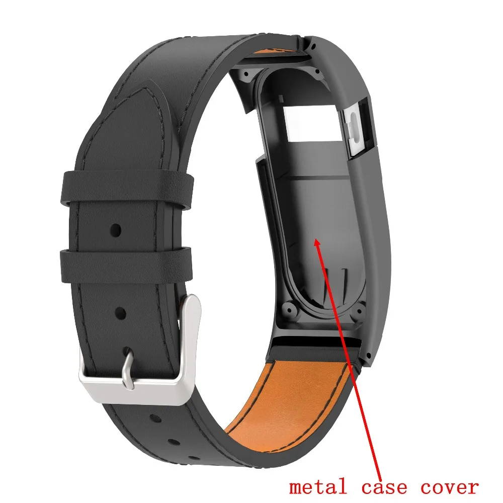 

New Fashion Luxury Leather Smart Watch Replacement Wrist Band Watch Strap With Case For Fitbit Charge HR ChargeHR watch band