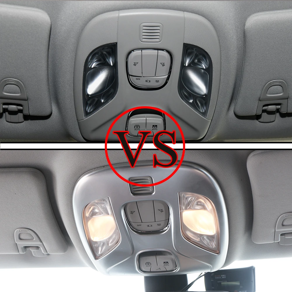 

Zlord Car Styling Front Reading Lights Cover Reading Lamps Trim Sticker Fit for Jeep New Compass 2017 2018 2019 Accessories