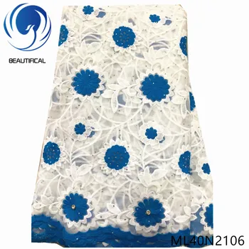 

BEAUTIFICAL Nigerian French Lace 5 yards Dress Sewing Lace Material Tulle Embroidery Net Lace ML40N21