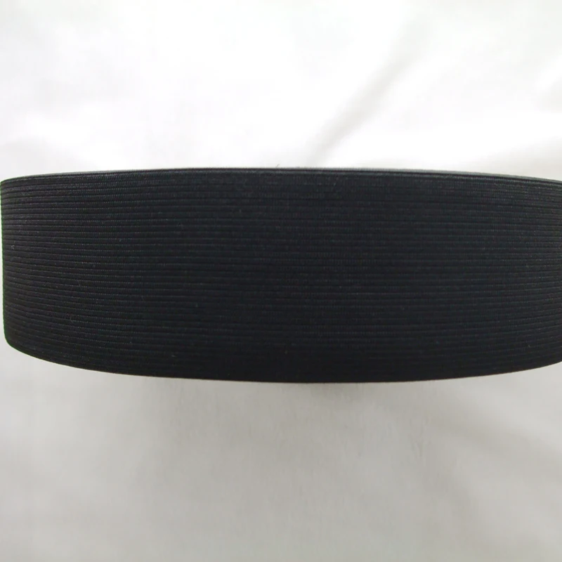 

Free shipping 3yards/lot black 2 inch width elastic webbing trim 1mm thickness