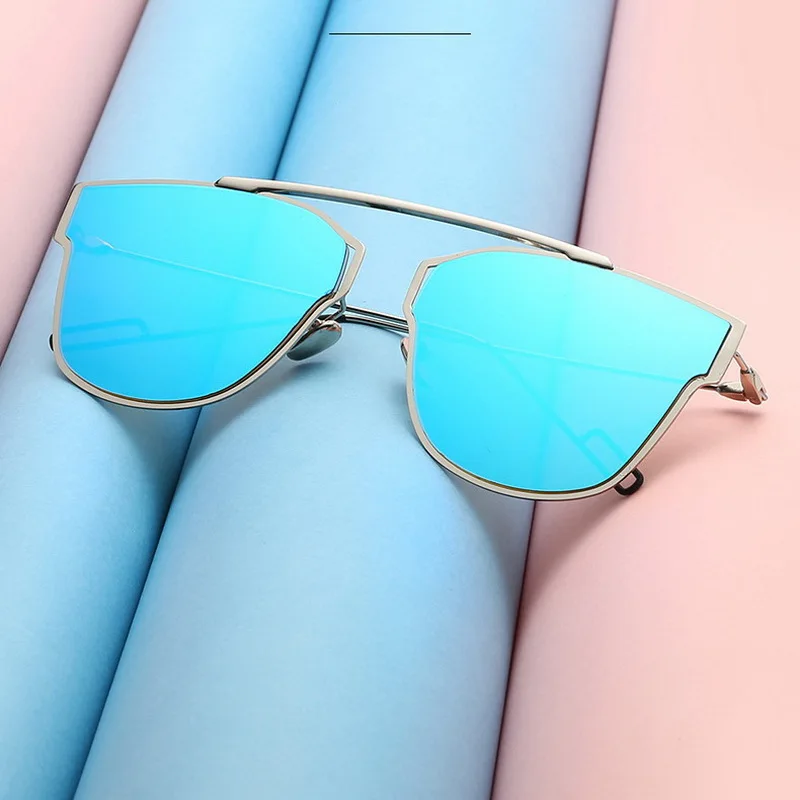 Jyдрагоценность тренд отражающие солнцезащитные очки оригинальные солнцезащитные очки Новые квадратные цветные солнечные очки