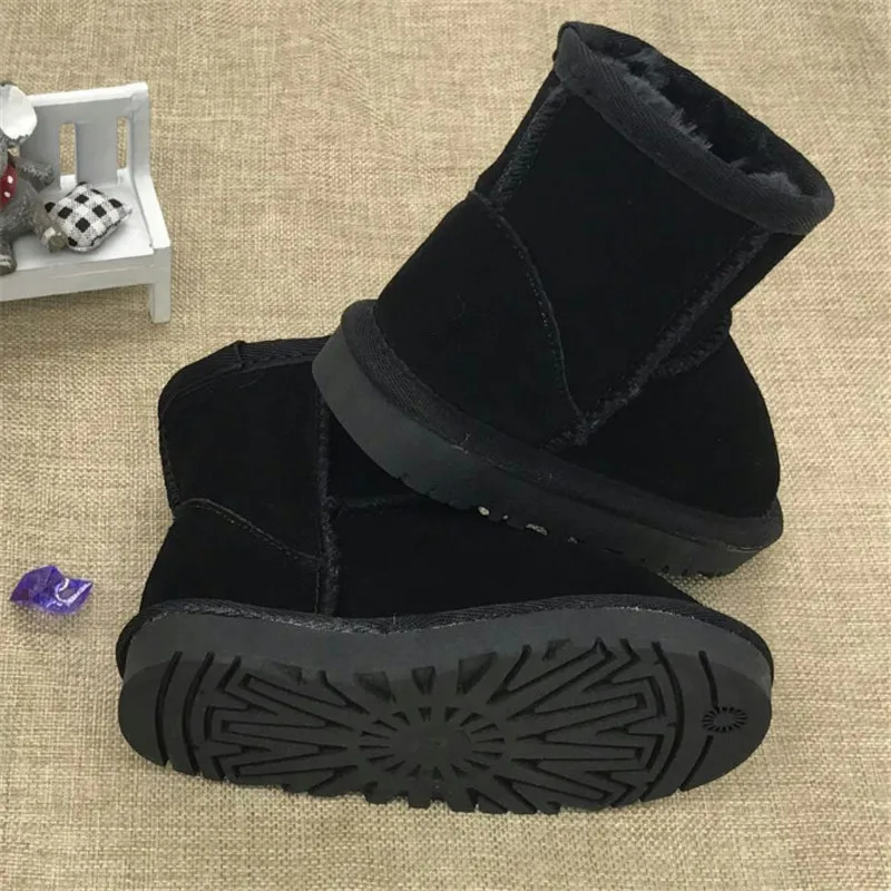 

Australia Brand Children Snow Boots Winter Girls Boys Snow Boots Kids Shoes Genuine Leather Baby Toddler Girls Boots With Fur