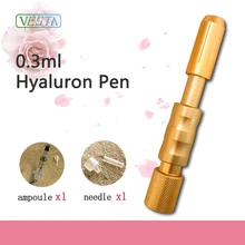 Vesta Лучшая продукции Золото гиалуроновая инъекция ручка и ампула гиалуроновая ручка инжектор без иглы для удаления