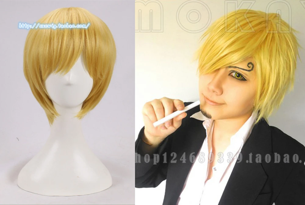 東京アニメワンピースサンジコスプレかつらサンジ黄色の髪ロールプレイのかつら衣装 Movie Tv Costumes Aliexpress