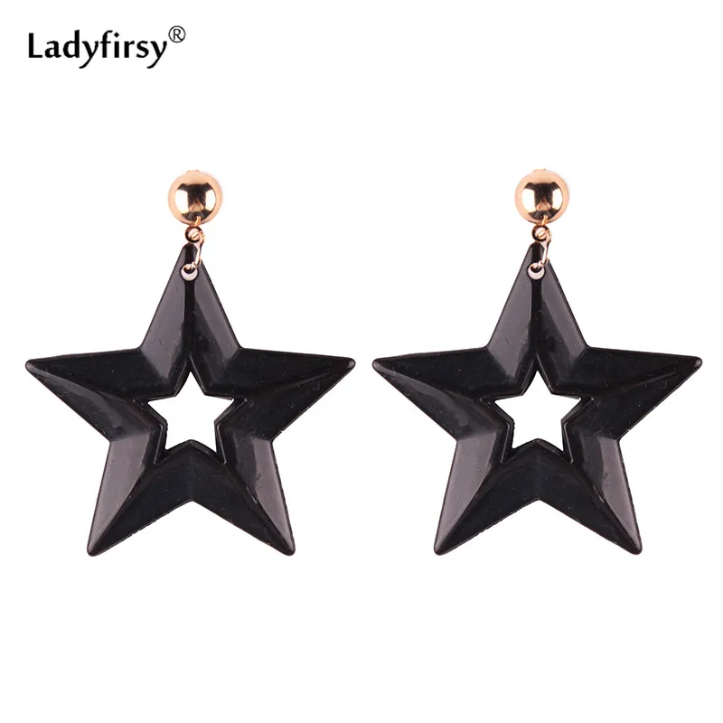 Ladyfirsy Новый стиль звезда панк милый романтический Мода Великолепная акрил