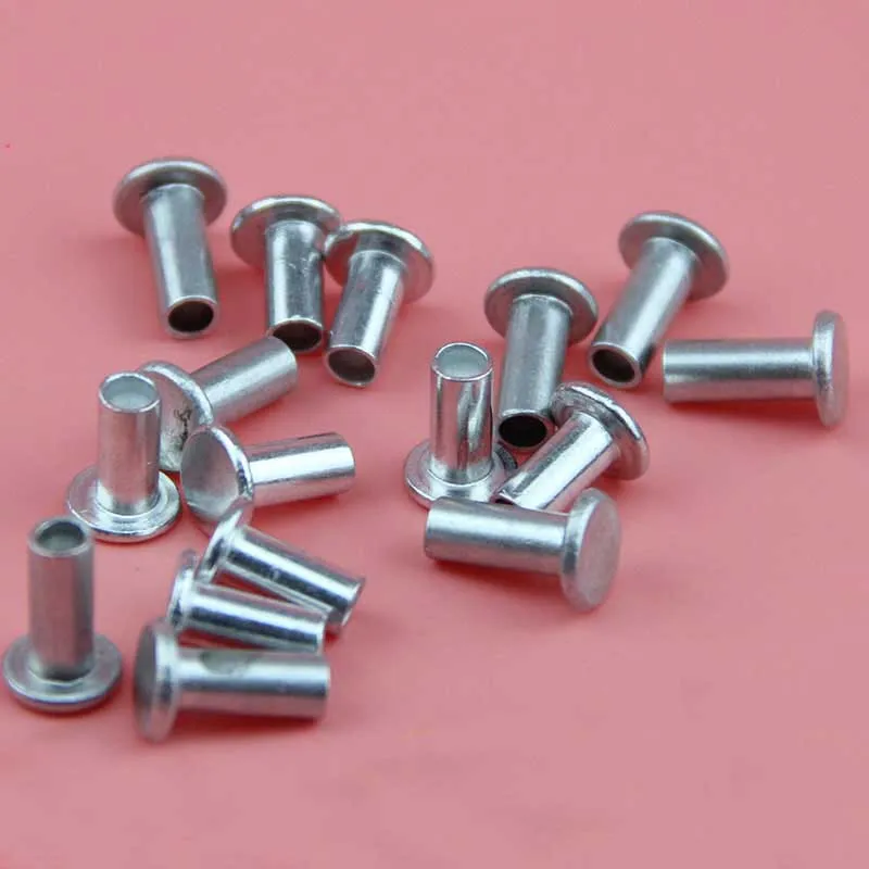 100PCS M3 M4 M5 M6 Aluminum flat head semi hollow rivets screws Half