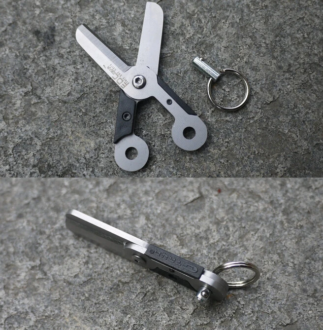 

EDCGEAR Mini utility stainless steel scissors with spring latch anti 2.3" tool