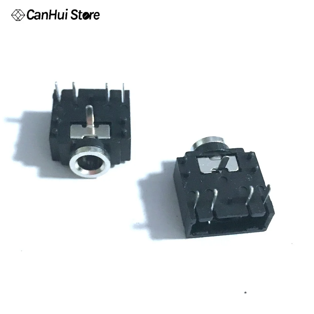 1-10pcs 3.5mm Stereo Audio PCB Mount Socket 5pins w Open Switch Low Profile Jack