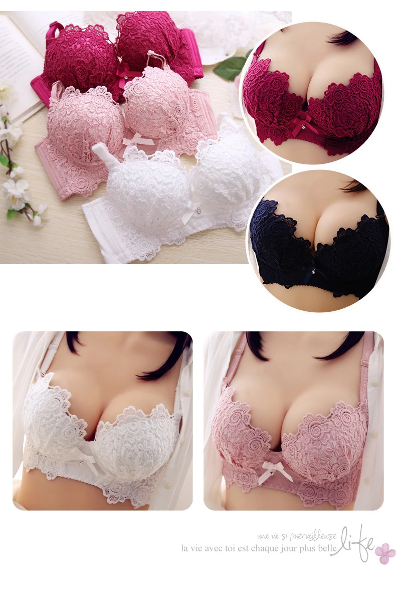 Push Up Bra Set Sexy Lingerie Underwear Women Panties And Bralette Underclothes Female Underwear  Embroidery Cotton Bralet Set cheap underwear sets