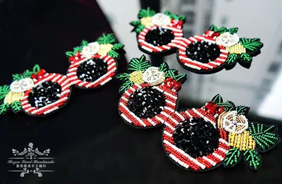 Очки вышитые бисером патч Винтаж Аппликация пальто или джинсы украшения Бабочка