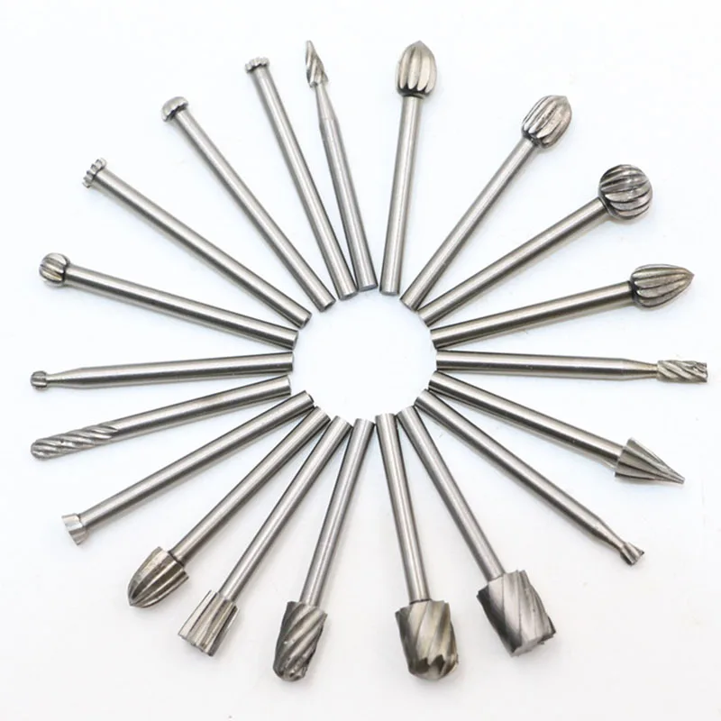 20Pcs set Durable HSS Routing font b Router b font Bits Burr Milling Cutter For Dremel