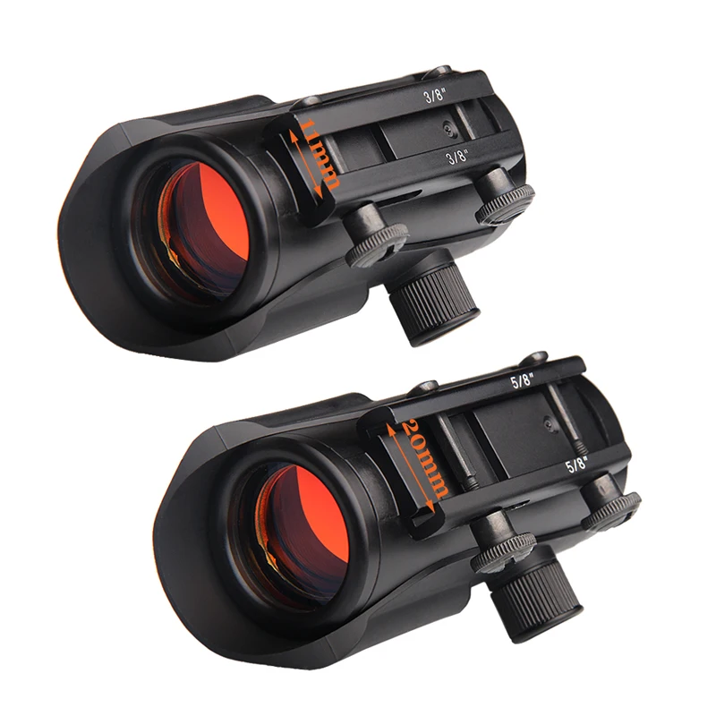 Hunting Holographic 1x30MM Red Dot Sight with 11 Brightness Adjustment fit 11mm & 20mm Rail Mount for Airsoft RL5-0039-10