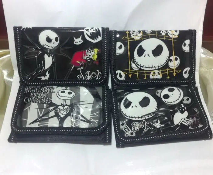 

4pcs Nightmare Before christmas cartoon children folding Zero wallet Purses bag gifts Watch Boxes A-Y785