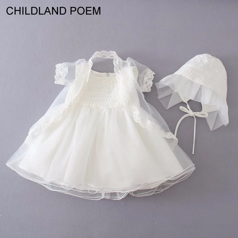 Summer baby girl dress princess party lace tutu christening dress