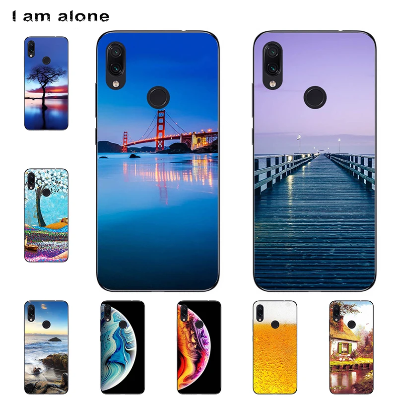 Чехол для телефона I am alone Xiaomi Redmi Note 7 6 3 дюйма мягкий ТПУ модный цвет черный