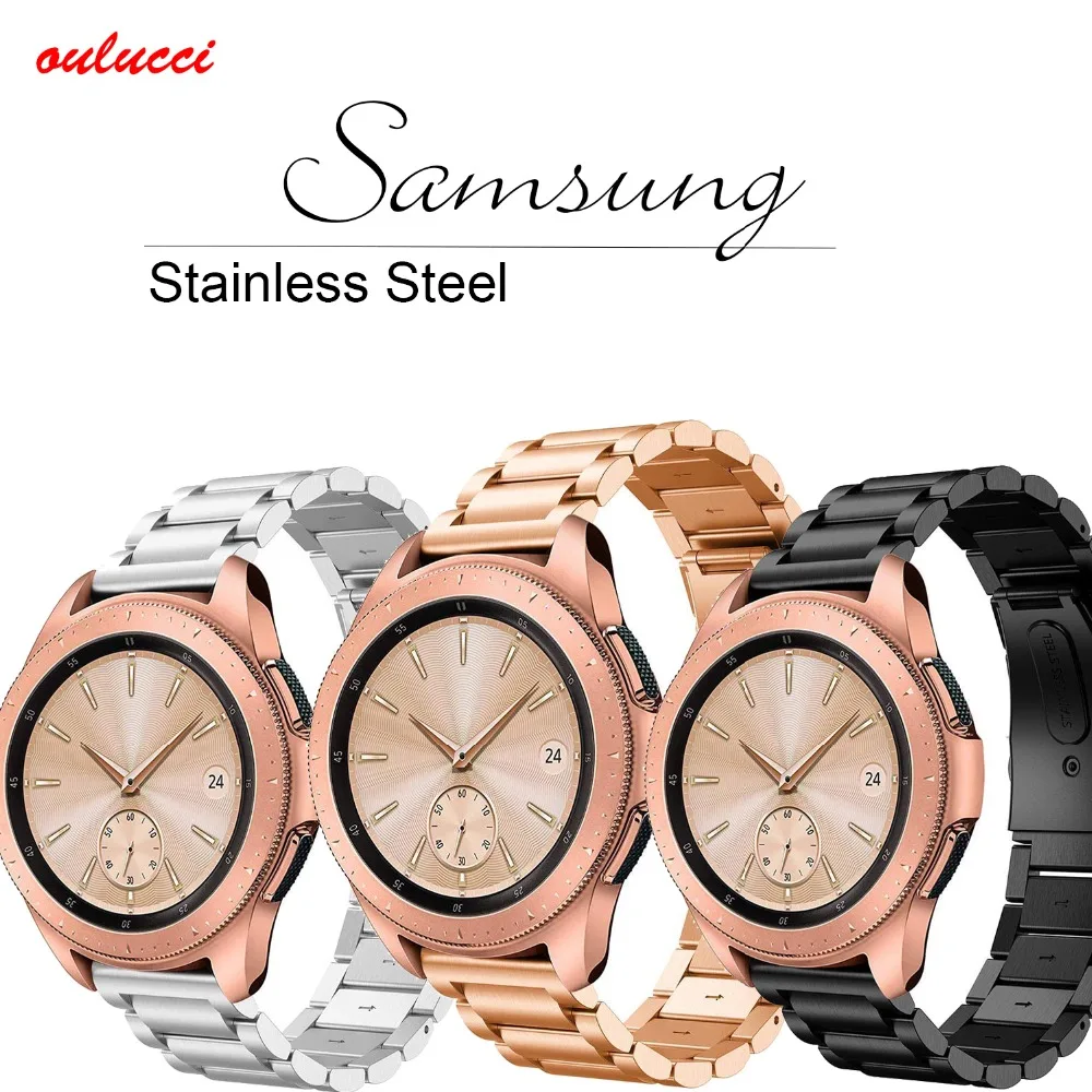 For Samsung Watch Band, Stainless Steel Metal Replacement Strap Wrist