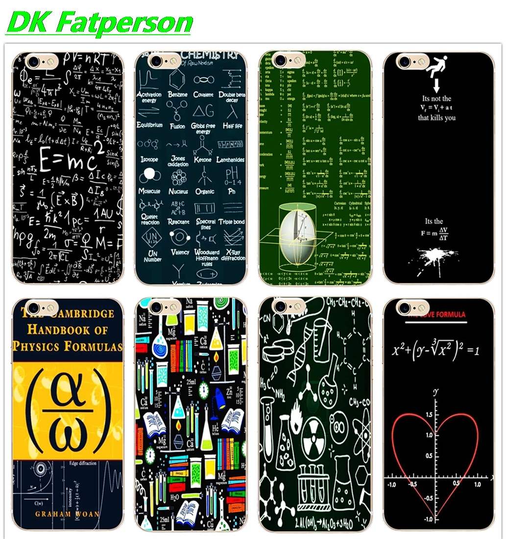 

DK Mathematical equation Physical formula E=mc2 phone case cover Hard Transparen for iPhone 6 6s 7 8plus 5s 5c 4 X XS XR XSMAX
