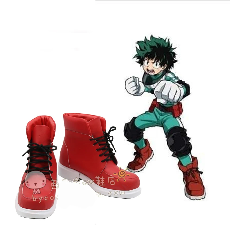 

Boku No Hero Academia Shoes Izuku Midoriya Cosplay Costume Shoes My Hero Academia Red Boots
