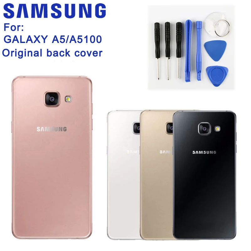 

Original Back Battery Cover For Samsung GALAXY 2016 Edition A7 A710 A7100 A710F A5 A510 A5100 Back Cover Cases Glass Backshell