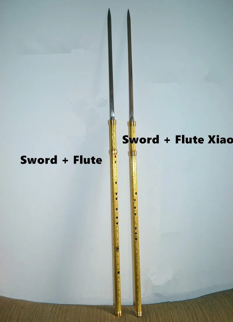 Латунная металлическая флейта+ меч C Ключ Тай Чи Бодибилдинг меч Flauta боевые искусства меч флейта поперечная флейта оружие самообороны