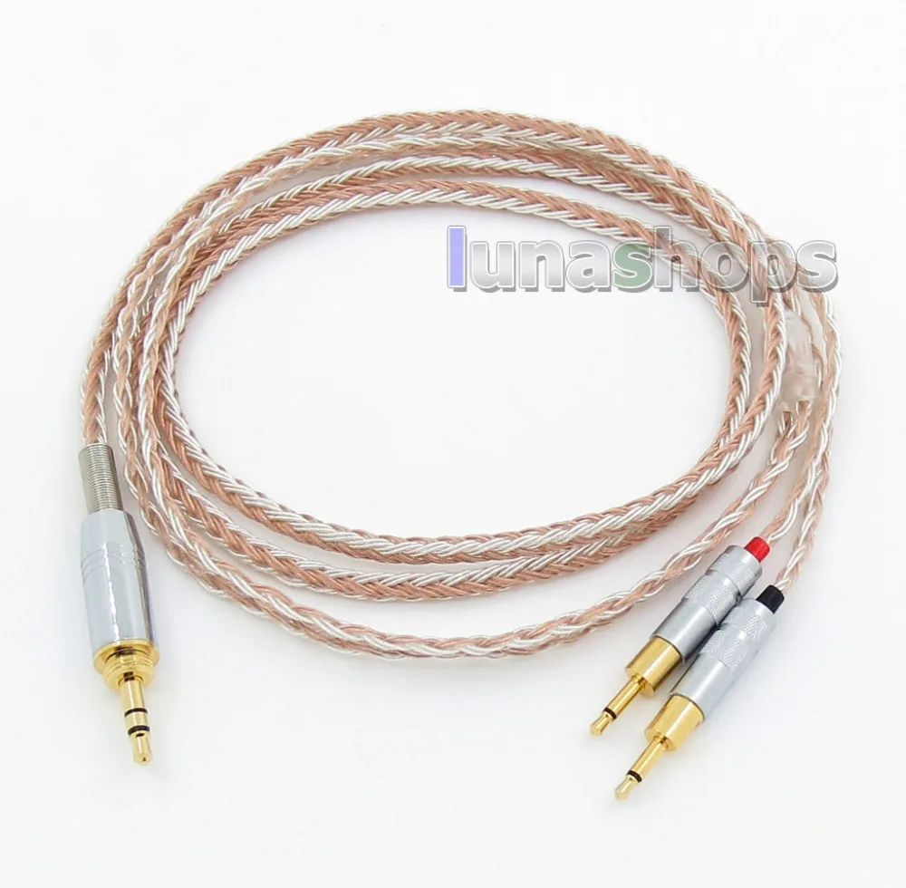 LN005791 6,5 мм 3,5 16 ядер OCC Посеребренная смешанный кабель для Sennheiser HD700