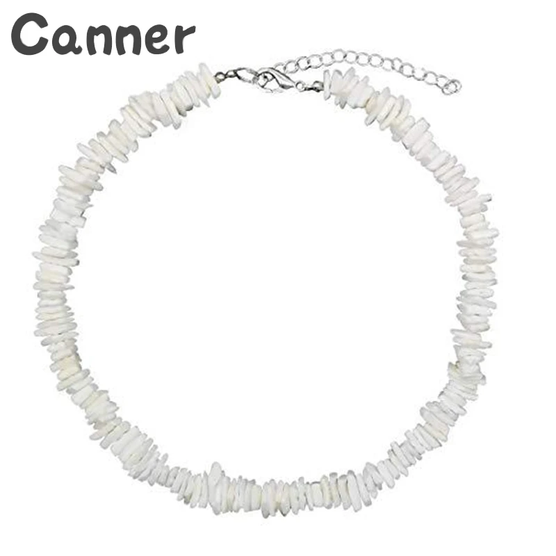 Necklace 50cm-57cm Canner летнее пляжное ожерелье с раковинами чокер Boho шикарное ожерелье s для женщин натуральный камень ювелирные ожерелья с кулоном Bijoux Femme A40 - Окраска металла: Necklace 50cm-57cm