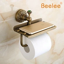 Beelee держатель для ванной комнаты/туалетной бумаги держатель твердая латунь настенный держатель туалетной рулона, тонкая оберточная бумага туалетной бумаги держатель с м