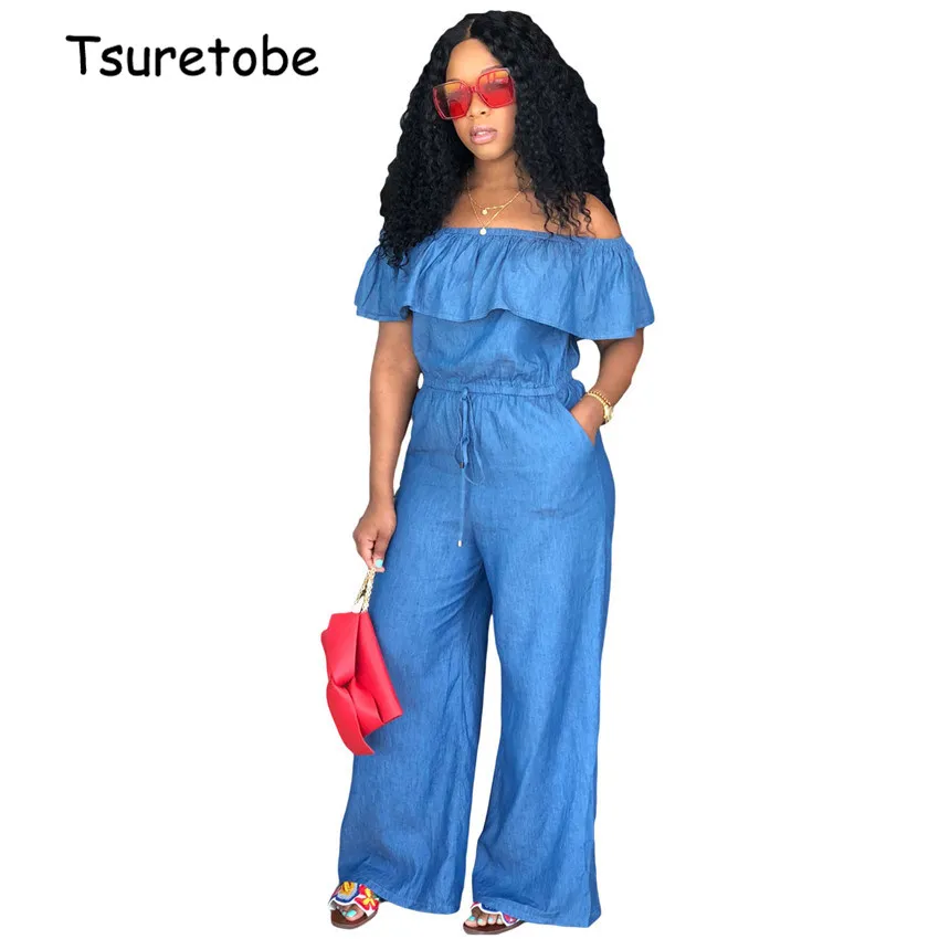 Aliexpress.com : Buy Tsureobe Slash Neck Loose Denim