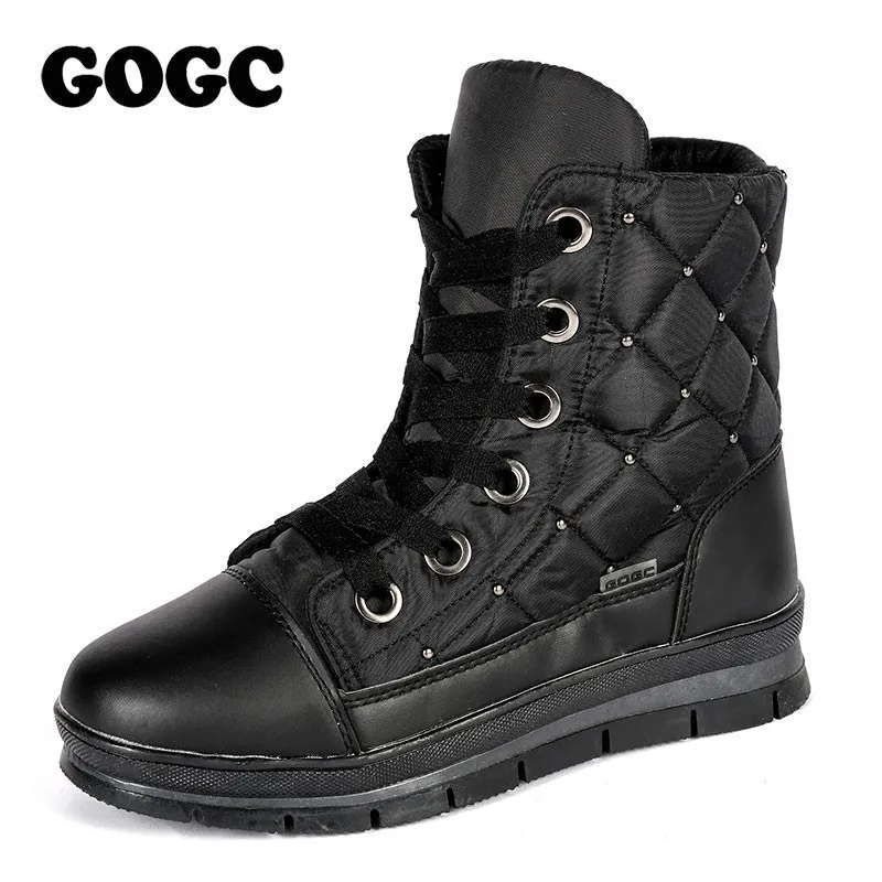 

GOGC Warm Ankle Boots for Women Winter boots boots Women waterproof boots for women Winter Shoes women's shoes boot black G9804