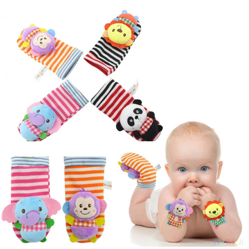 

Cartoon Designed Sock&Bracelet Rattles Bell Ring Soft Toy Toys Gifts Baby