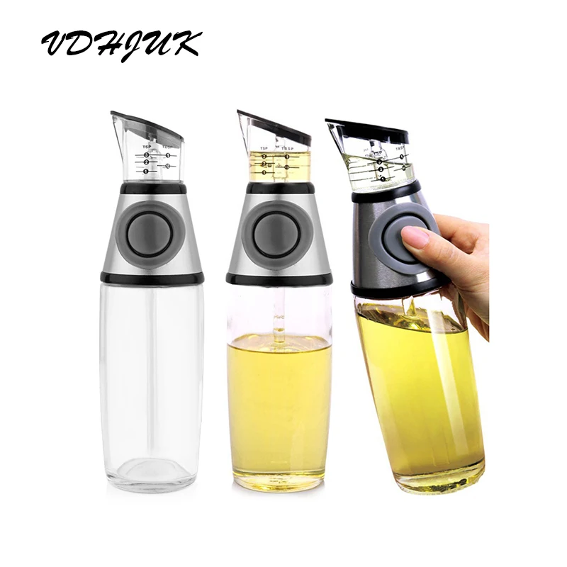 Drop shipping Retail box 500ML Press Type Olive Oil Bottle Measurable Condiment Multifunctional Vinegar Sauce Bottles | Дом и сад